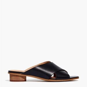Madewell The Ruthie Crisscross Mule in Leather